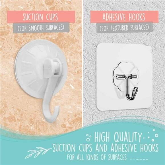 2 x Mesh Bath Toy Organizer + 6 Ultra Strong Hooks + 36 Bath Letters & Numbers - Picture 6 of 7